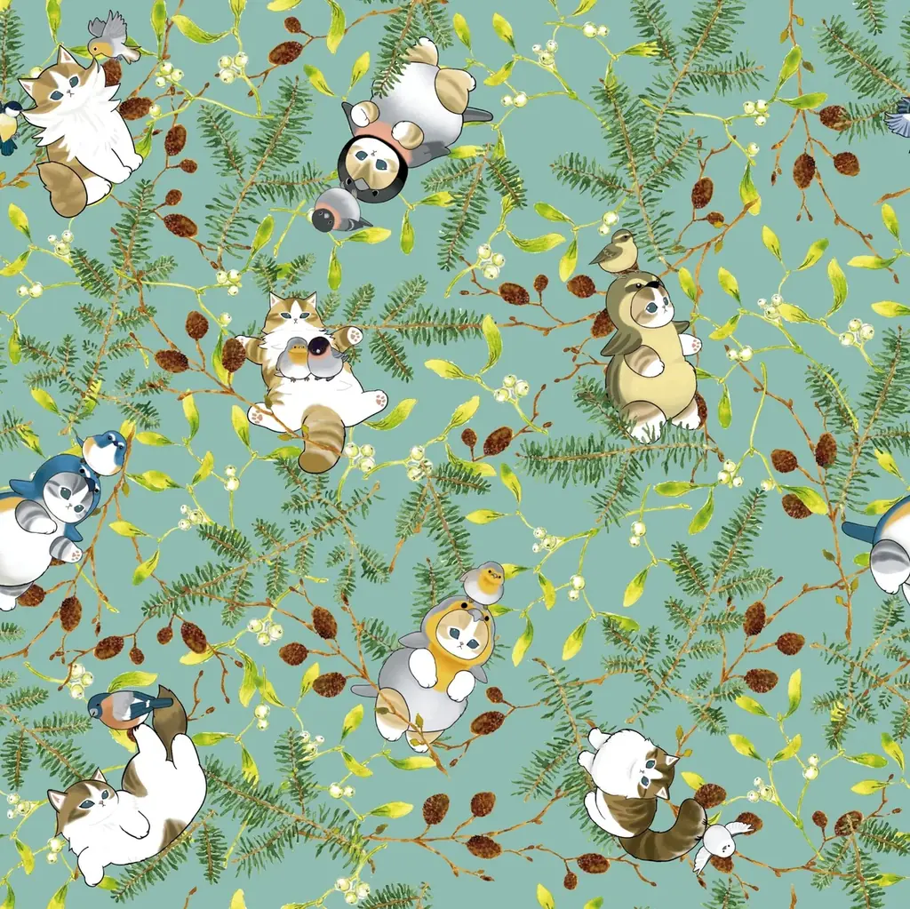 mofusand×日比谷花壇、初のコラボレーションが実現！フローリストが描く「花屋さんのお花柄」とキュートなにゃんこが出会う新シリーズ 画像 4