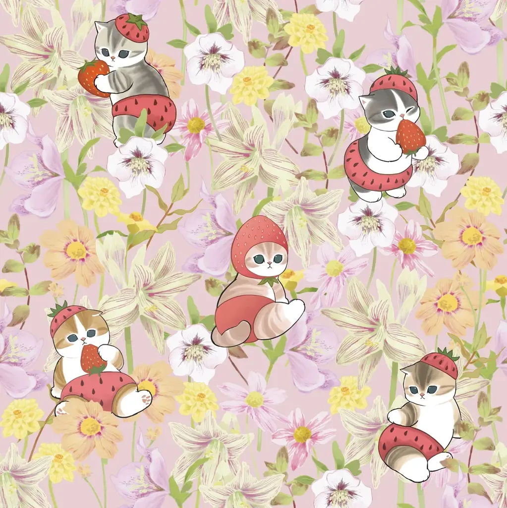 mofusand×日比谷花壇、初のコラボレーションが実現！フローリストが描く「花屋さんのお花柄」とキュートなにゃんこが出会う新シリーズ 画像 6
