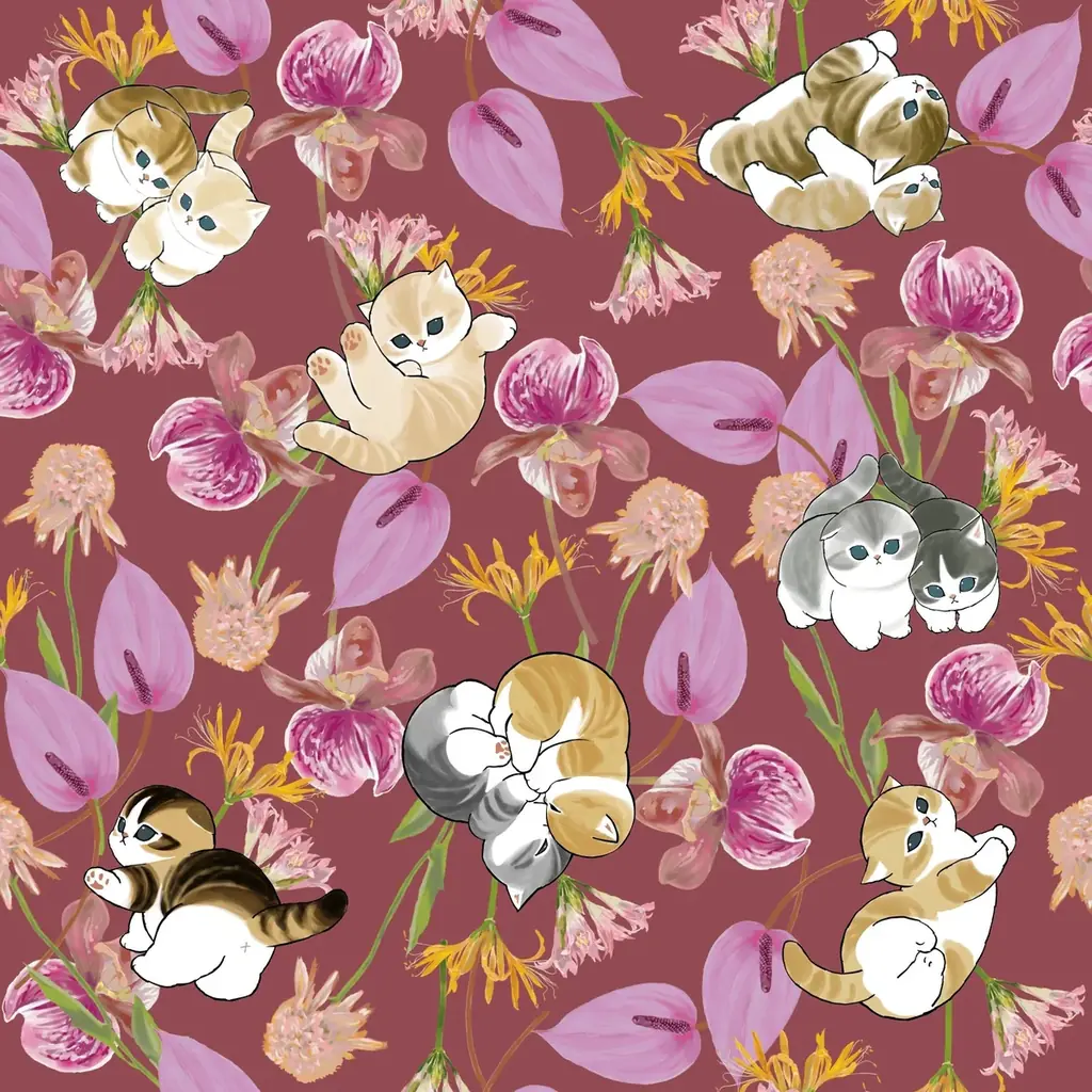 mofusand×日比谷花壇、初のコラボレーションが実現！フローリストが描く「花屋さんのお花柄」とキュートなにゃんこが出会う新シリーズ 画像 7