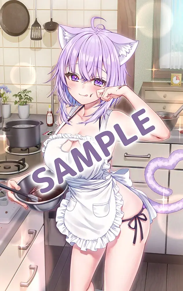 ホロライブ所属VTuber・猫又おかゆさんが主演＆プロデュースを務める、ゲーム『おかゆにゅ～～む！R』（2026年3月26日発売）のアニメイト特典に使用される描きおろしイラストが完成！ 画像 2