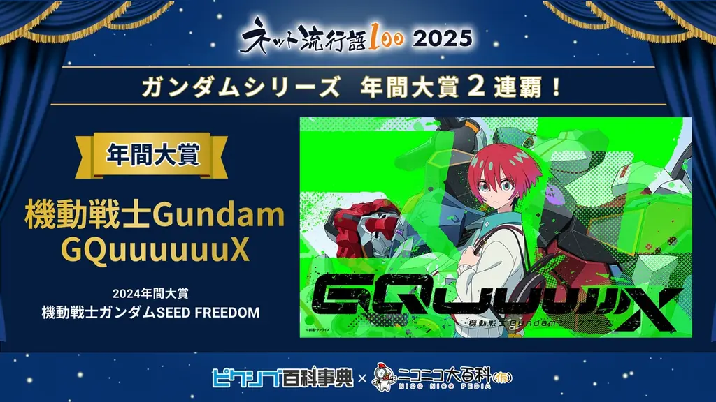 ガンダム新作『GQuuuuuuX』がネット流行語100年間大賞に