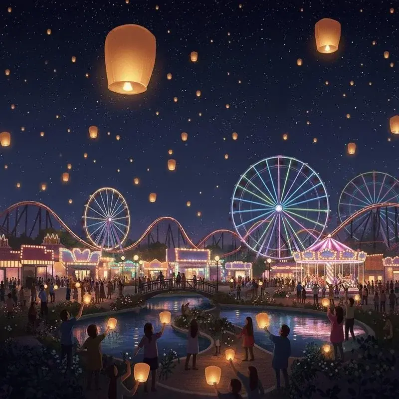 【兵庫県姫路市】新春の夜空を彩る幻想的なランタン打ち上げ体験『姫路セントラルパーク サンクスランタン2026』開催決定！ 画像 2