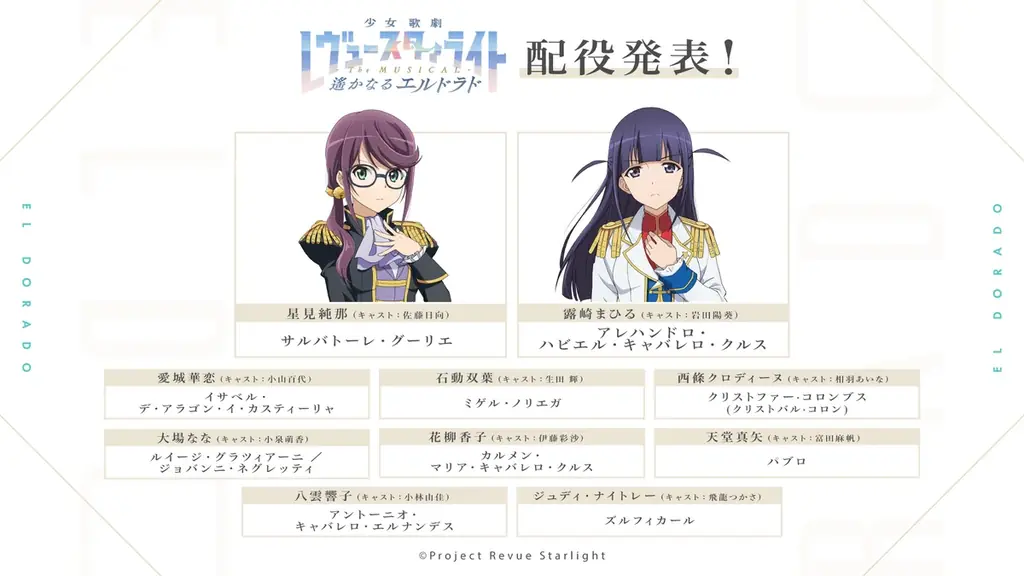 「少女☆歌劇 レヴュースタァライト -The MUSICAL- 遙かなるエルドラド」（2026年5月11日より上演開始）チケット最速先行申し込み開始＆配役・追加出演者発表 画像 2
