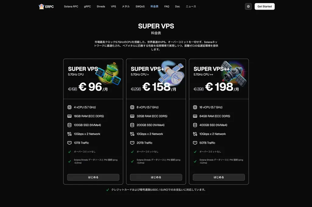 ERPC、オーバーコミットなしの SUPER VPS をアムステルダムに新登場 ― Solana 最高水準のピーク性能と安定性を両立 画像 3