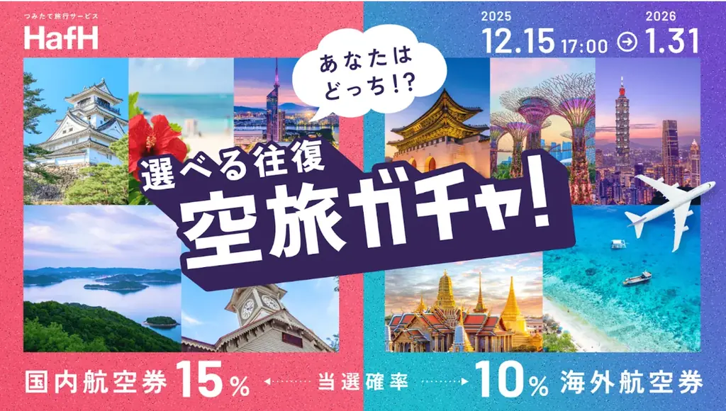 HafH80万泊突破：初月最大80%OFFと海外ガチャ拡大