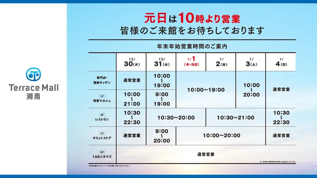 新年のお買い初めは＜JR辻堂駅直結テラスモール湘南＞で！「テラスモール湘南WINTERセール2026」2026年1月1日（木・元旦）10:00よりスタート！ 画像 14