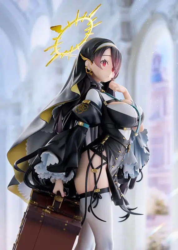 「ブルーアーカイブ -Blue Archive-」より、「ヒナタ」が黒衣の修道服に身を包みフィギュアで登場。あみあみにて予約受付中。 画像 18