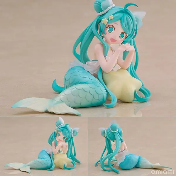 「初音ミク」が、おとぎ話をテーマにした人魚姫姿のフィギュアで登場。イラストレーター・上倉エク氏描き下ろし。 画像 2