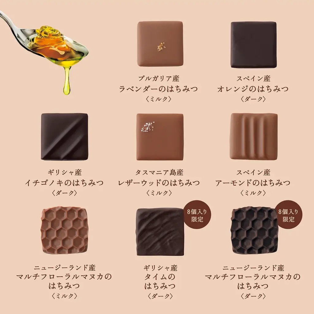 【ラベイユ】バレンタインシーズン限定！世界各国のはちみつの個性を楽しむ「はちみつボンボンショコラ」 画像 9