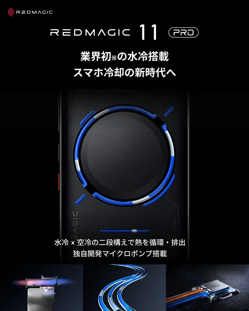 業界初※水冷技術を搭載したゲーミングスマホ！「REDMAGIC 11 Pro」を12月24日より先行予約販売開始——究極の性能とサイバー美学を体現する一台 画像 5