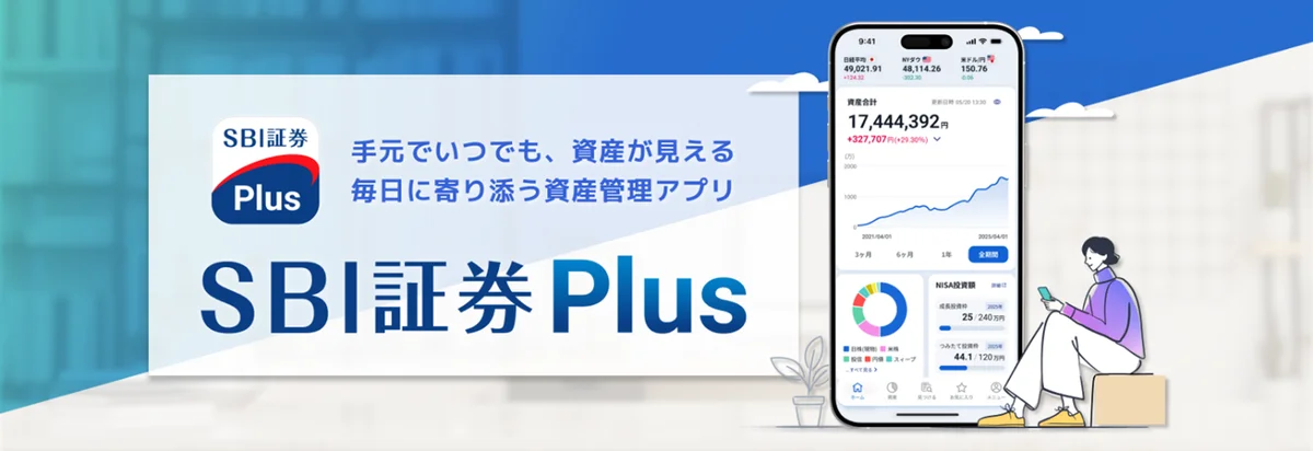 新たな資産管理アプリ「SBI証券Plus」提供のお知らせ 画像 1