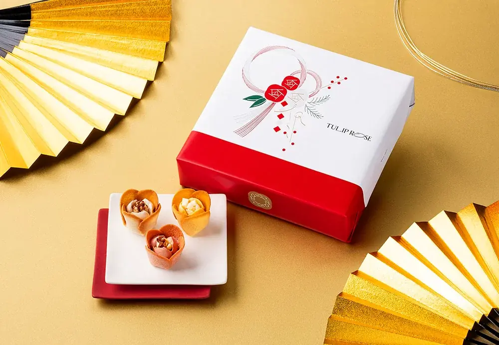 【お年賀ギフト】花のようなスイーツで新年のお祝い。「TOKYOチューリップローズ」から、年末年始限定『迎春ボックス』誕生 画像 2