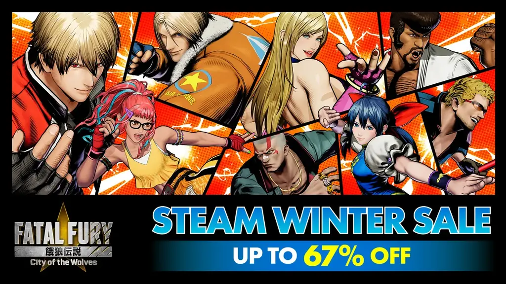『Steam Winter Sale』開催！『餓狼伝説 City of the Wolves』が67％OFF！さらに、NEOGEO PREMIUM SELECTIONタイトルも33％OFFでお得に！ 画像 2