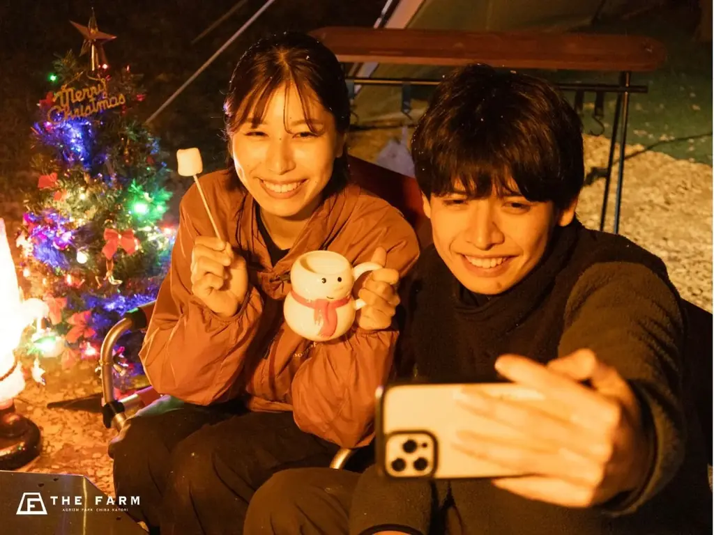 【クリスマス冬キャンプ】モノより“記憶に残る体験”を。農園リゾートTHE FARMの焚き火と温泉でぬくもる夜（千葉） 画像 12