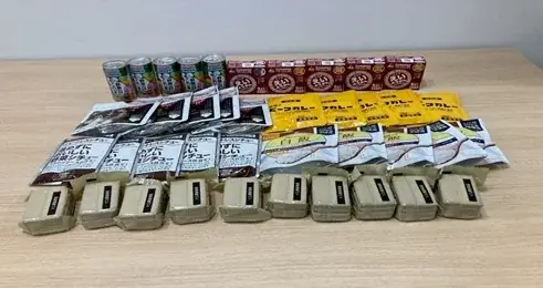 備蓄食料840人分寄付