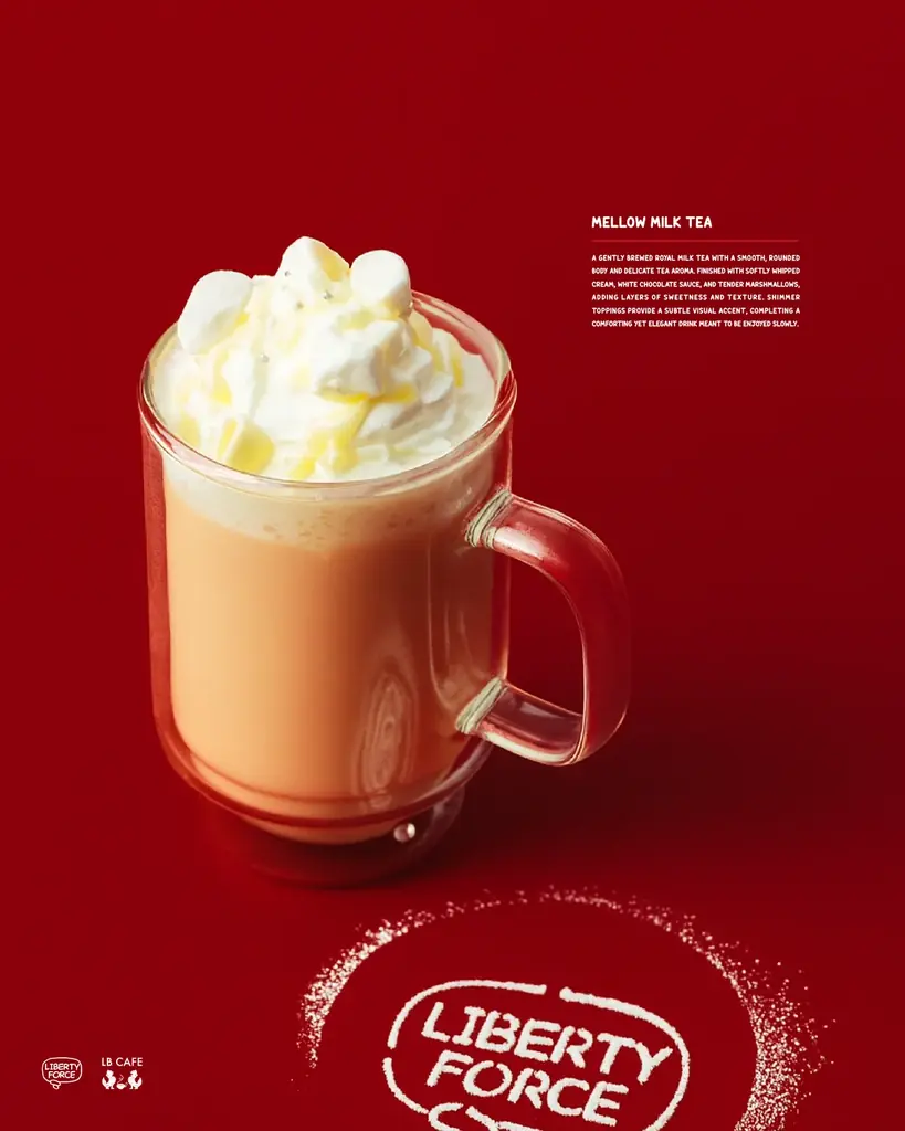 沖縄国際通りにあるLB CAFEとアパレルブランド「LIBERTY FORCE」とコラボレーションしたホリデー限定スイーツが登場！新作アパレルアイテム販売やワイン飲み放題も実施 画像 3