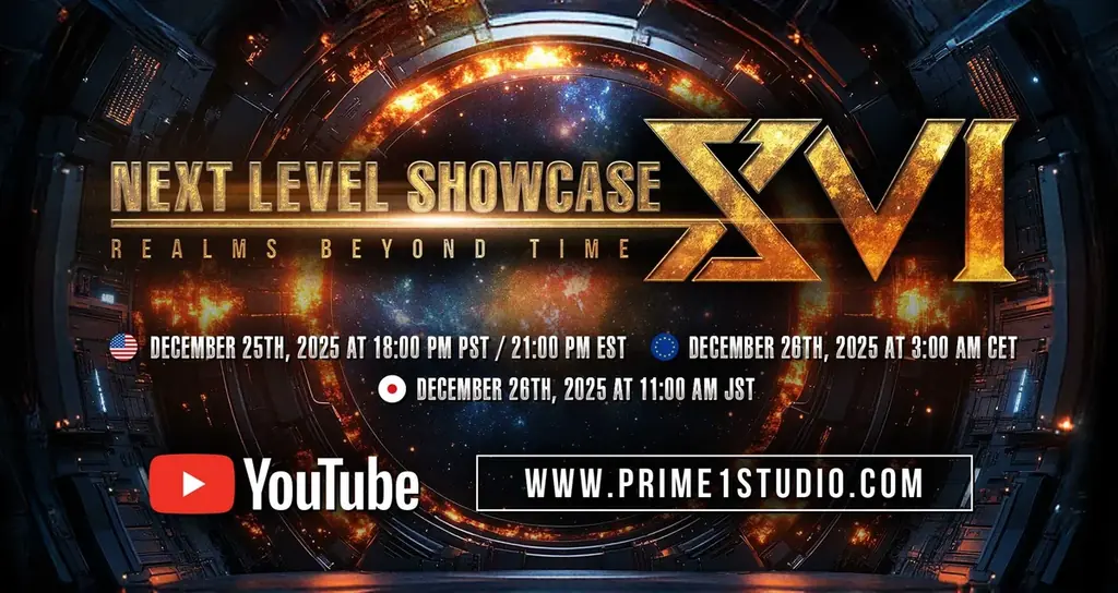 プライム１スタジオから新作発表！12/26 (金)「NEXT LEVEL SHOWCASE XVI: REALMS BEYOND TIME」プレミア公開 画像 1