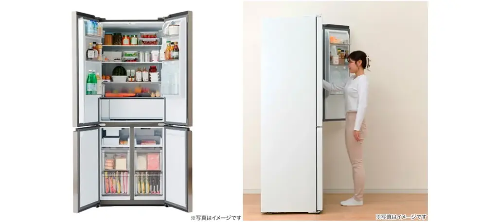 【ニトリ】ニトリ初の大型冷蔵庫（410L）が10万円を切る価格で登場！業界最薄（※1）の奥行59cmで奥まで取り出しやすい！ 画像 2