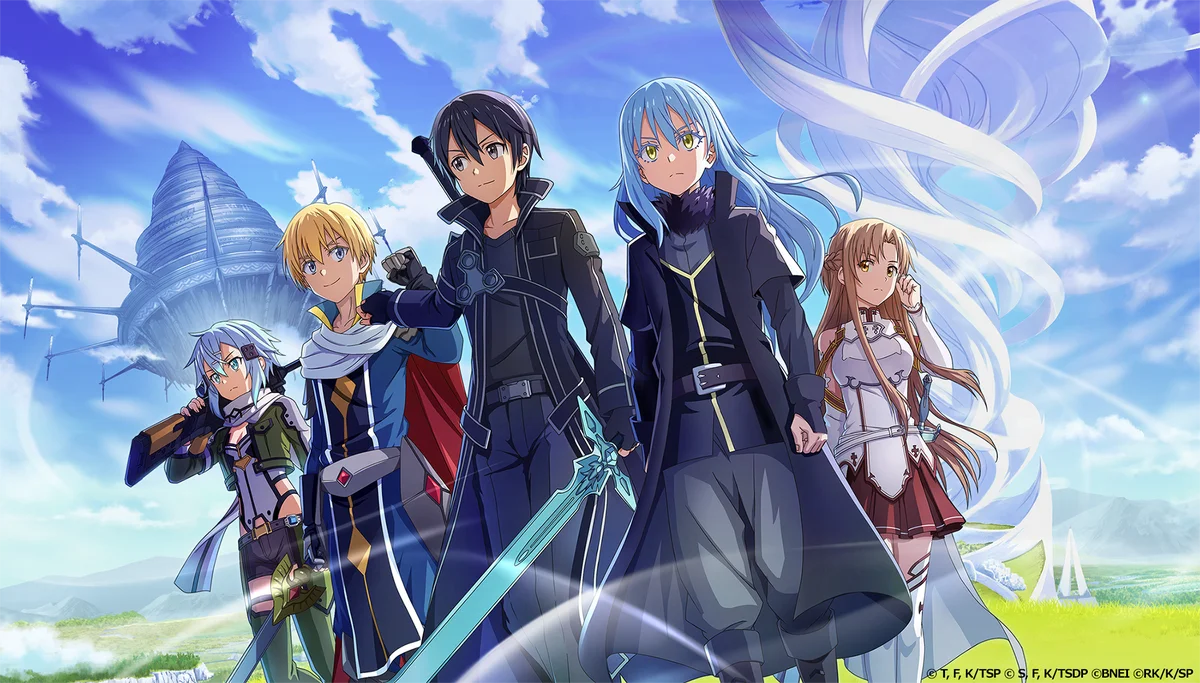 「SAO」コラボ開催！スカウトにキリト、ALOアスナ衣装のリムルが登場！今ならリーファ、キリト衣装のマサユキがもらえる！フルボイスのコラボ限定ストーリー配信！最大300個の魔晶石がGETできるログボも 画像 1