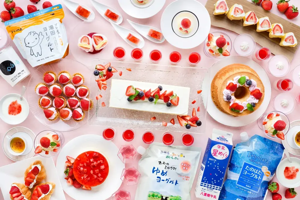 1月15日開始　志戸平のいちごフェアが岩手乳製品とコラボ