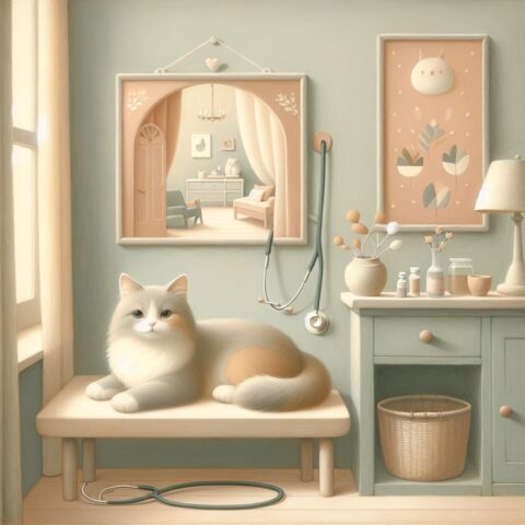 猫の健康診断の日の画像