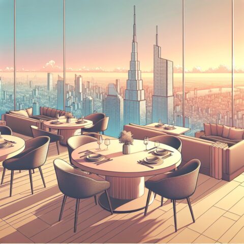 回転レストランの日